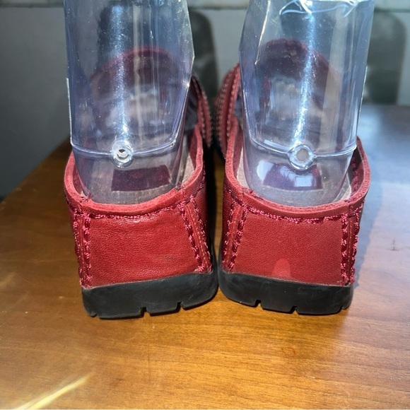 American Eagle Sandals Womens 5M Red Leather Vintage Platform Flip Flop Thong - Picture 4 of 11